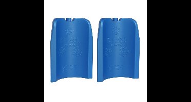 Gerimport Koelelement - 2x stuks - 300 ml - 17 cm - blauw - voor fles of blikjes
