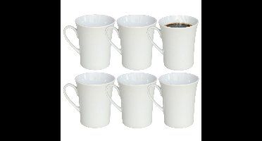 Gerimport Koffie / thee mok - 20x stuks - wit - 280 ml - mokken - porselein