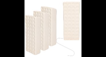 Gerimport Luchtbevochtiger - 8x stuks - waterverdamper - radiator - wit - aardewerk - L8 x H20 cm