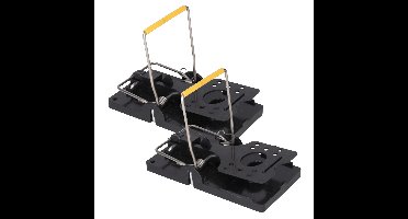 Gerimport muizenval - 4x - 14 x 7 cm - kunststof/metaal - muizen vangen