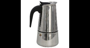 Gerimport Percolator espressomaker - 2 kopjes - elektrisch - RVS - 14x11 cm