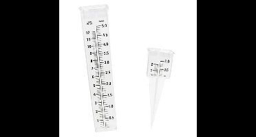 Gerimport Regenmeter/neerslagmeter - kunststof glas met punt - 21 cm