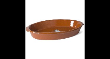 Gerimport Tapas bord - 44 cm - aardewerk - bruin - serveerschaal - ovenschaal
