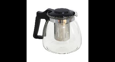 Gerimport Theepot met filter - 900 ml - glas - infuser - 17 cm