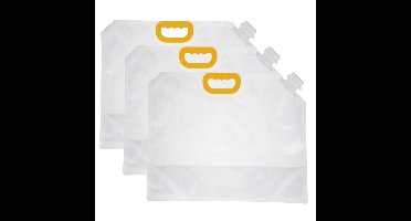 Gerimport Watercontainer - 3x - 10L - transparant - met tapkraan - opvouwbaar - jerrycan - waterzak