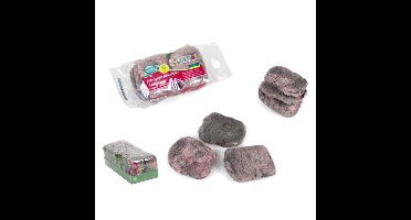 Gerimport zeepstaalsponzen - 6x stuks - hardnekkig vuil - staalspons - zeepspons