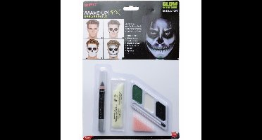 Glow in the dark schmink setje - skelet - Halloween - schminken - make-up set