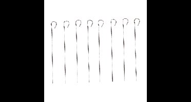 Gourmet/barbecue spiesjes/vleespennetjes - 16x - rvs - 10 cm