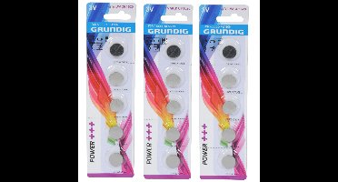 Grundig Knoopcel batterijen - 15x stuks - CR1620 - 3V