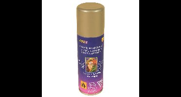 Haarverf/haarspray - goud - spuitbus - 125 ml - Carnaval
