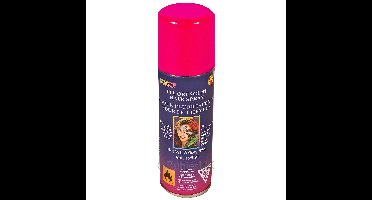 Haarverf/haarspray - neon rood - spuitbus - 125 ml - Carnaval - waterbasis