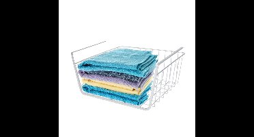 Hangmand voor kast - metaal - 30 x 26 x 14 cm - grijs - kastmandje