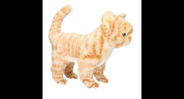 Hansa knuffel kitten - poes/kat - rood - 30 cm - pluche - knuffeldier - rode kater