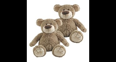 Happy Horse Pluche knuffelbeer Bella - 2x - knuffel teddy beer - 55 cm - knuffelberen