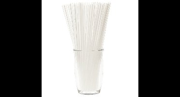 Herbruikbare rietjes - 100x stuks - Transparant - Kunststof - 22 cm