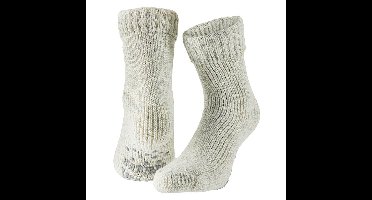 Heren anti-slip korte huissokken/slofsokken grijs - maat 43-46