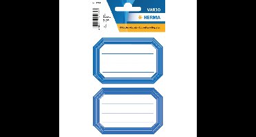 Herma Schoolboeken etiketten - stickers - 12x - blauw/wit - 8.2 x 5.5 cm
