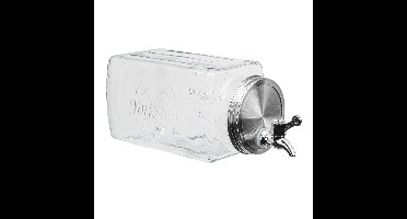 HI Drank/Water/Limonade dispenser tap - 3,8L - glas - 32,5 x 15 cm