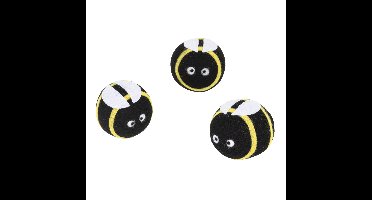 HI drogerballen/wasbollen - 3x stuks - bijen - voor zachte/kreukvrije was