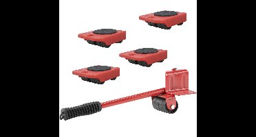 HI Verplaatshulp / meubelroller met 4 rollers - 5-delig - verhuishulp / meubelroller / tilhulp