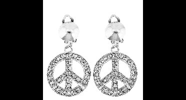 Hippie Flower Power Sixties sieraden set oorbellen peace tekens