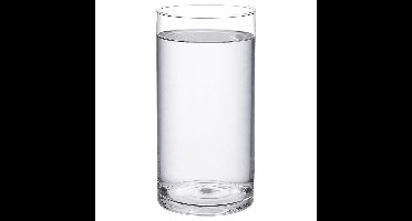 Home & Styling Bloemenvaas - Cilinder vorm - transparant - glas - 16 x 30 cm - rechte cilinder