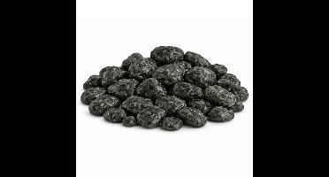 Home & Styling decoratie stenen - 3x - 650ml - groot - antraciet mix - hobby steentjes