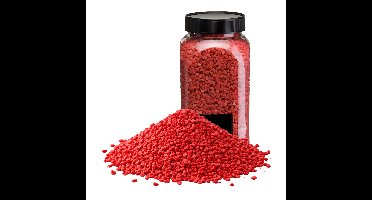 Home & Styling decoratie stenen/granulaat - 4x - 650ml - rood - hobby steentjes