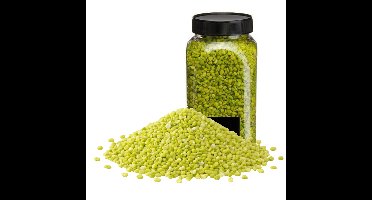 Home & Styling decoratie stenen/granulaat - 5x - 650ml - groen - hobby steentjes