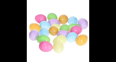 Home & Styling vulbare paaseieren - 5.5 cm - 24x stuks - kleurenmix - kunststof
