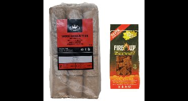 Houtbriketten - 10 kilo - kachel/openhaard - incl 72x aanmaakblokjes
