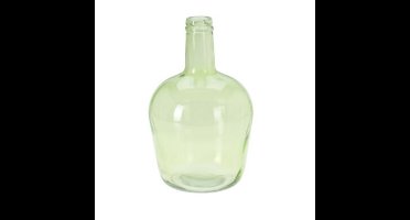 H&S Collection Bloemenvaas San Remo - Gerecycled glas - groen transparant - D19 x H30 cm