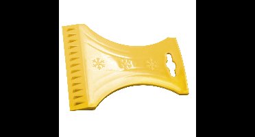 IJskrabber / raamkrabber - voor auto ramen - Geel - Kunststof - 10 x 13 cm - Ruitenkrabber