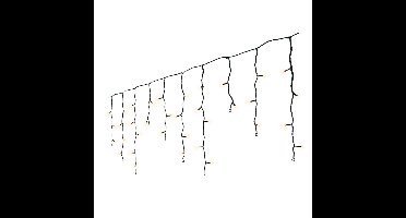 Ijspegelverlichting - 2x - 259 led lampjes - warm wit - 1100 cm- buiten - 8 functies -lichtsnoer