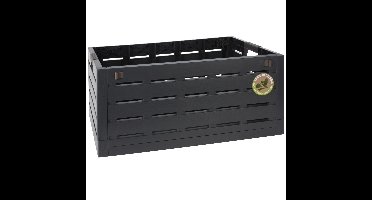 Inklapbare boodschappenkrat/opbergkrat - Antraciet - 59 x 38 x 27 cm - 60 liter