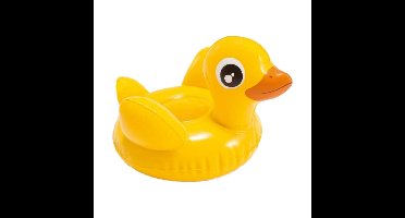 Intex opblaasbare eend - kunststof - geel - 22 x 18 cm