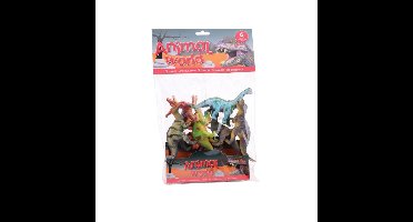Johntoy dinosaurussen speelgoed figuren - 10-14 cm - 6x stuks - Speelgoeddieren