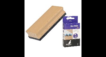 Kangaro krijtbord wisser van 12 cm - hout - Met 12x witte krijtjes - schoolbord beschrijven