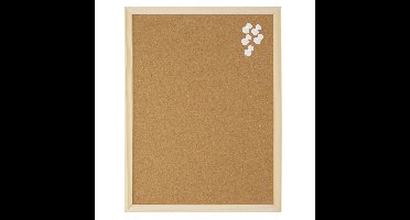 Kantoor Prikbord - 40 x 30 cm - inclusief 25x witte punt punaises - memobord - keuken