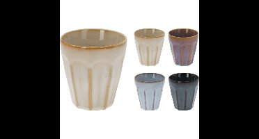 Keine luxe gekleurde porseleinen lungo koffiekopjes - set 4x stuks - 250 ml