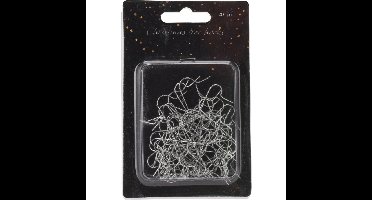 Kerstbalhaakjes/kerstboomhaakjes - 200x stuks - zilver - 3,5