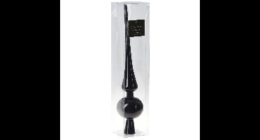 Kerstboom piek in het zwart - 27,5 cm - kunststof - glans - piek topper - Kerstversiering