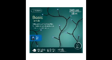 Kerstboomverlichting - blauw - twinkle - met timer - 21 meter