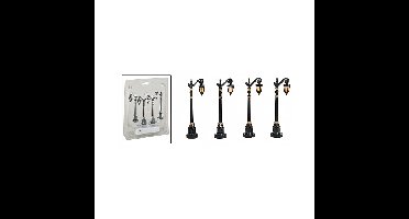 Kerstdorp lantaarns 4 stuks 10 cm