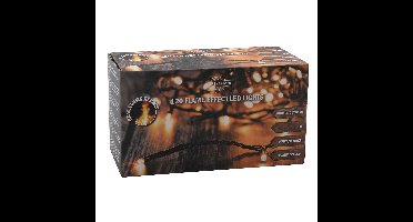 Kerstverlichting - 120 lampjes - warm-wit - met vlam - 900 cm