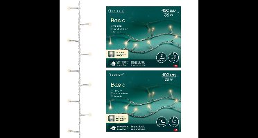 Kerstverlichting - 2x - 480 led lampjes -warm wit -3600 cm - transparant snoer -timer en dimmer