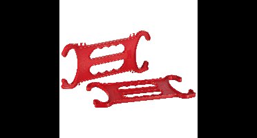 Kerstverlichting haspels - 2x st - rood -?32,5 x 15 x 1,5 cm - kerstlampjes opruimen