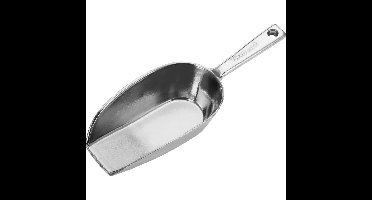 Keukenhulp voedsel doseer schep - aluminium - 300 ml - 25 x 9 cm - opstaande rand