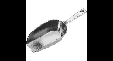 Keukenhulp voedsel doseer schep - aluminium - 410 ml - 26 x 10 cm - opstaande rand