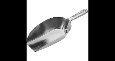 Keukenhulp voedsel doseer schep - aluminium - 48 ml - 15 x 5 cm - opstaande rand